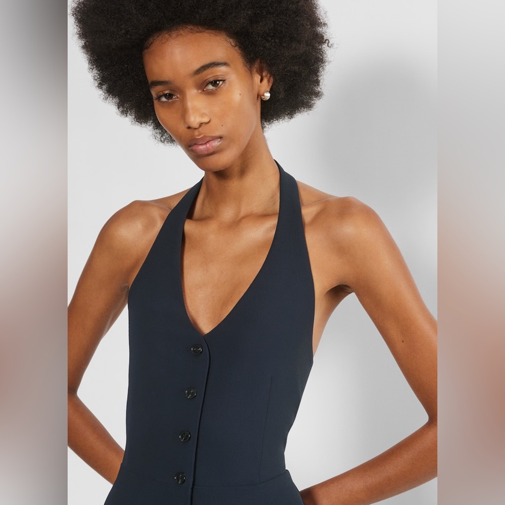 NWT - Wilfred Upscale Jumpsuit - Dark Night Navy - Size 6 - Picture 3 of 7